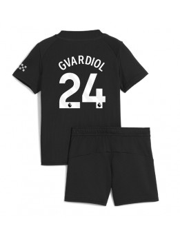 Manchester City Josko Gvardiol #24 Dječji Gostujuci Dres kompleti 2025-26 Kratak Rukavima (+ kratke hlače)